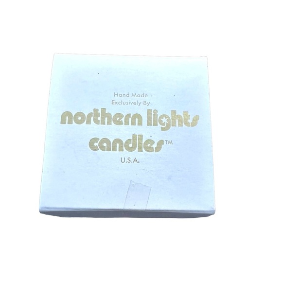 Vtg Northern Lights USA Blue Glowing Ball Candle Fractals Wax Candle 3.5” NIB - Picture 3 of 10